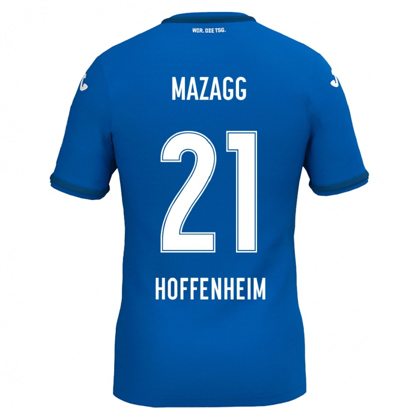 Danxen Femme Maillot Lukas Mazagg #21 Bleu Royal Tenues Domicile 2024/25 T-Shirt