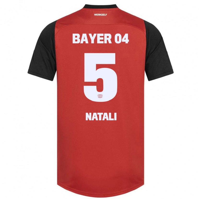 Danxen Femme Maillot Andrea Natali #5 Rouge Noir Tenues Domicile 2024/25 T-Shirt