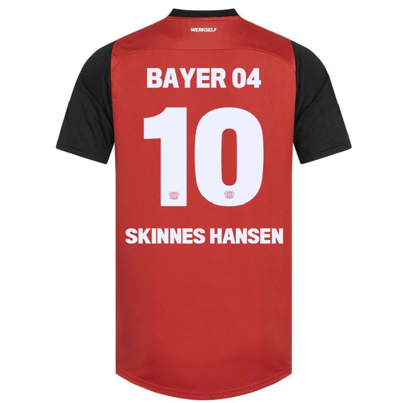 Danxen Femme Maillot Synne Skinnes Hansen #10 Rouge Noir Tenues Domicile 2024/25 T-Shirt