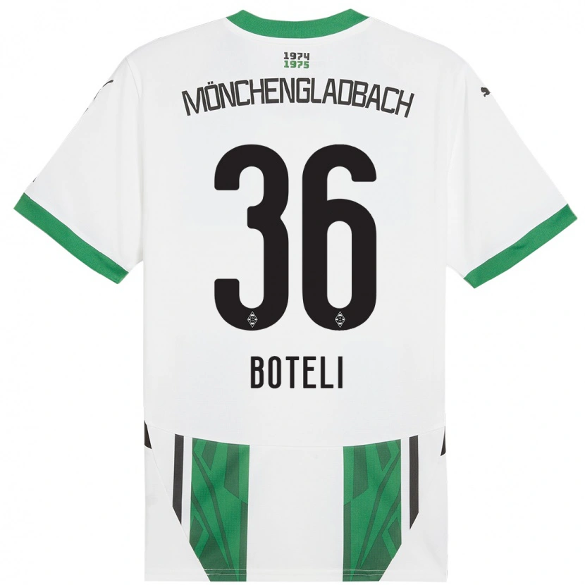 Danxen Femme Maillot Winsley Boteli #36 Blanc Vert Tenues Domicile 2024/25 T-Shirt