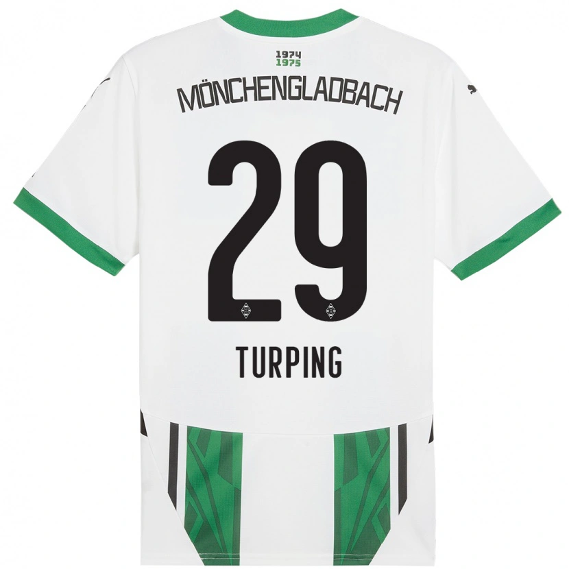 Danxen Femme Maillot Selim Turping #29 Blanc Vert Tenues Domicile 2024/25 T-Shirt