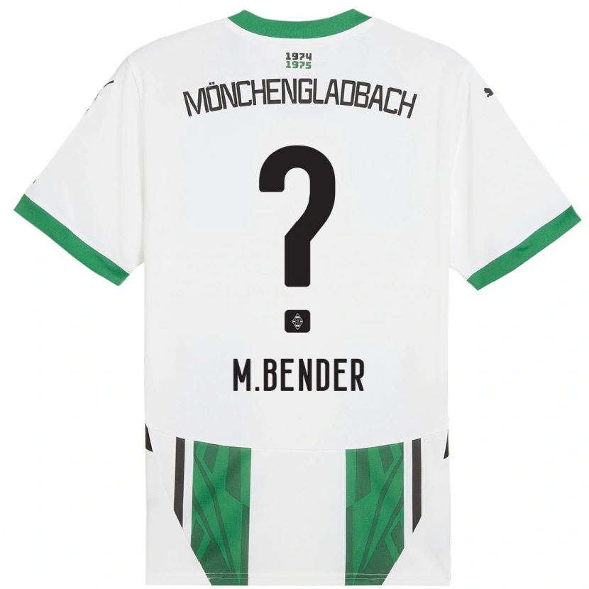 Danxen Femme Maillot Maurice Bender #0 Blanc Vert Tenues Domicile 2024/25 T-Shirt