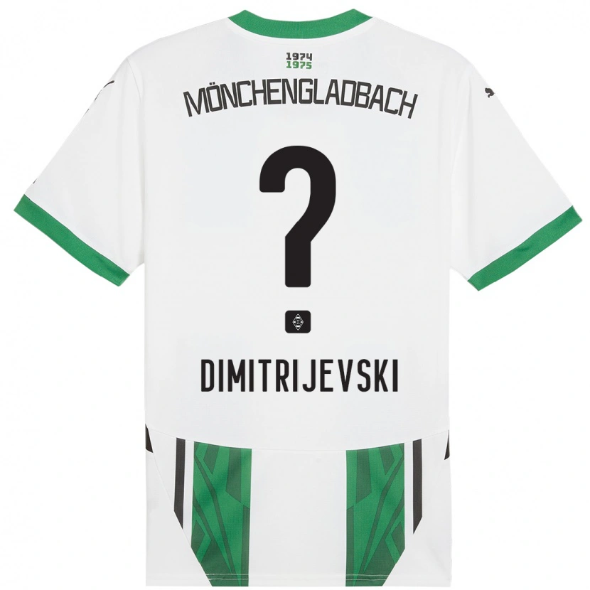 Danxen Femme Maillot Maximilian Dimitrijevski #0 Blanc Vert Tenues Domicile 2024/25 T-Shirt