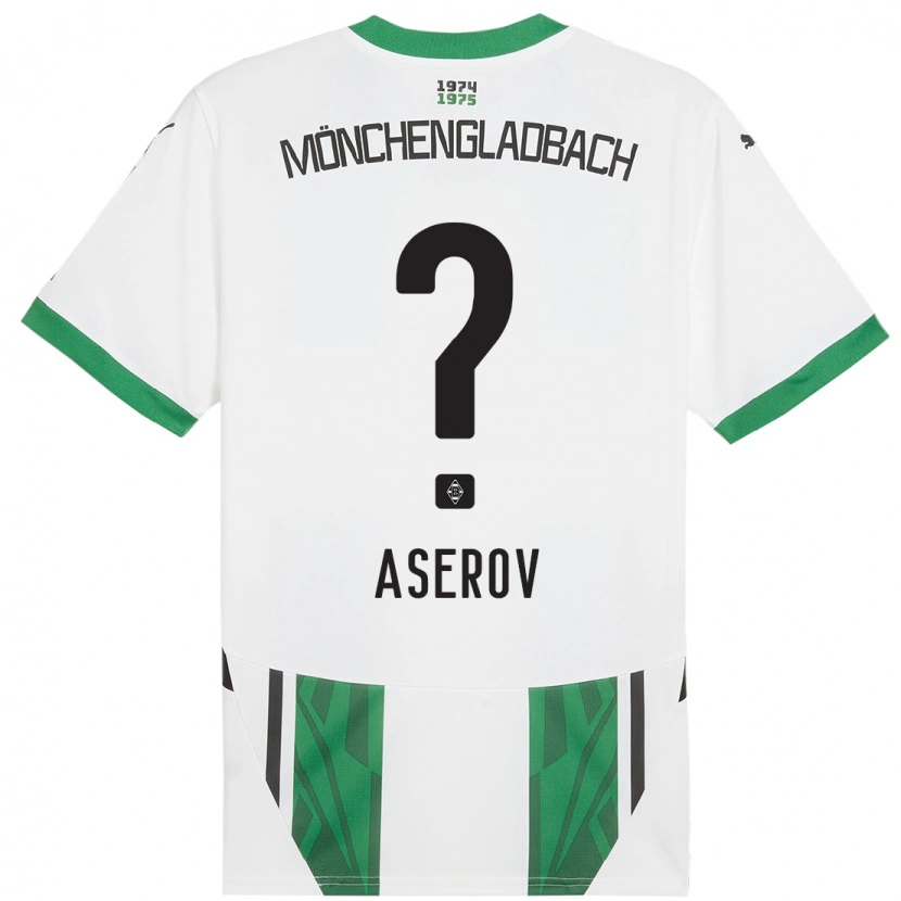 Danxen Femme Maillot Daniel Aserov #0 Blanc Vert Tenues Domicile 2024/25 T-Shirt