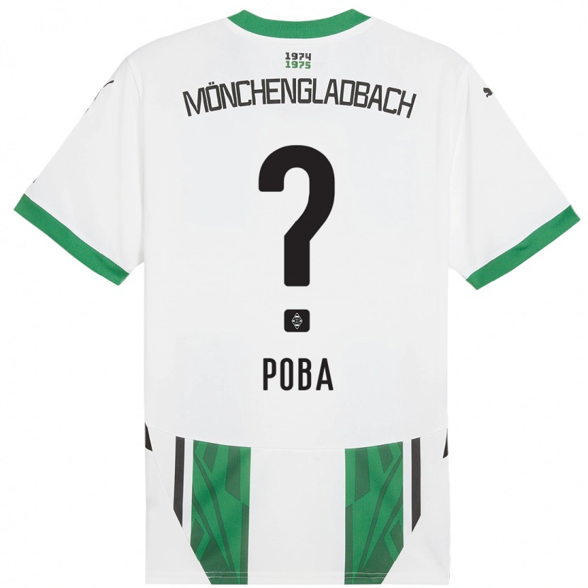 Danxen Femme Maillot Peniel Poba #0 Blanc Vert Tenues Domicile 2024/25 T-Shirt