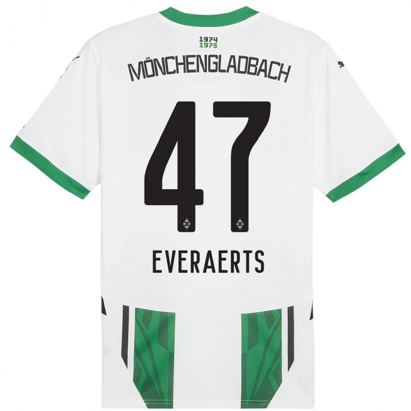 Danxen Femme Maillot Kim Everaerts #47 Blanc Vert Tenues Domicile 2024/25 T-Shirt