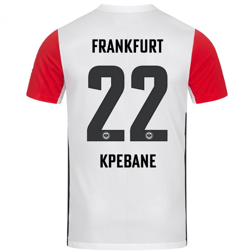 Danxen Femme Maillot Tamiou Kpebane #22 Blanc Rouge Tenues Domicile 2024/25 T-Shirt
