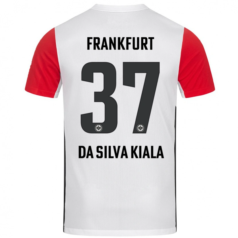 Danxen Femme Maillot Joel Da Silva Kiala #37 Blanc Rouge Tenues Domicile 2024/25 T-Shirt