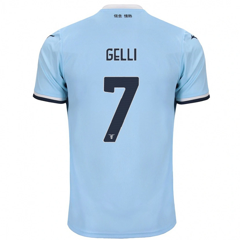 Danxen Femme Maillot Valerio Gelli #7 Bleu Tenues Domicile 2024/25 T-Shirt