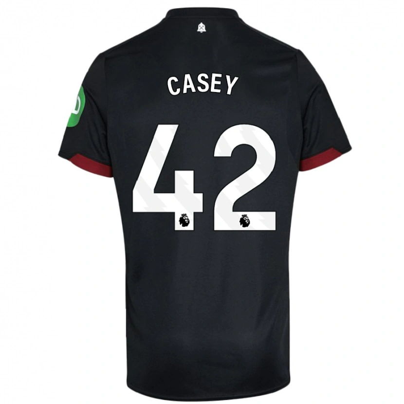 Danxen Femme Maillot Kaelan Casey #42 Noir Blanc Tenues Extérieur 2024/25 T-Shirt