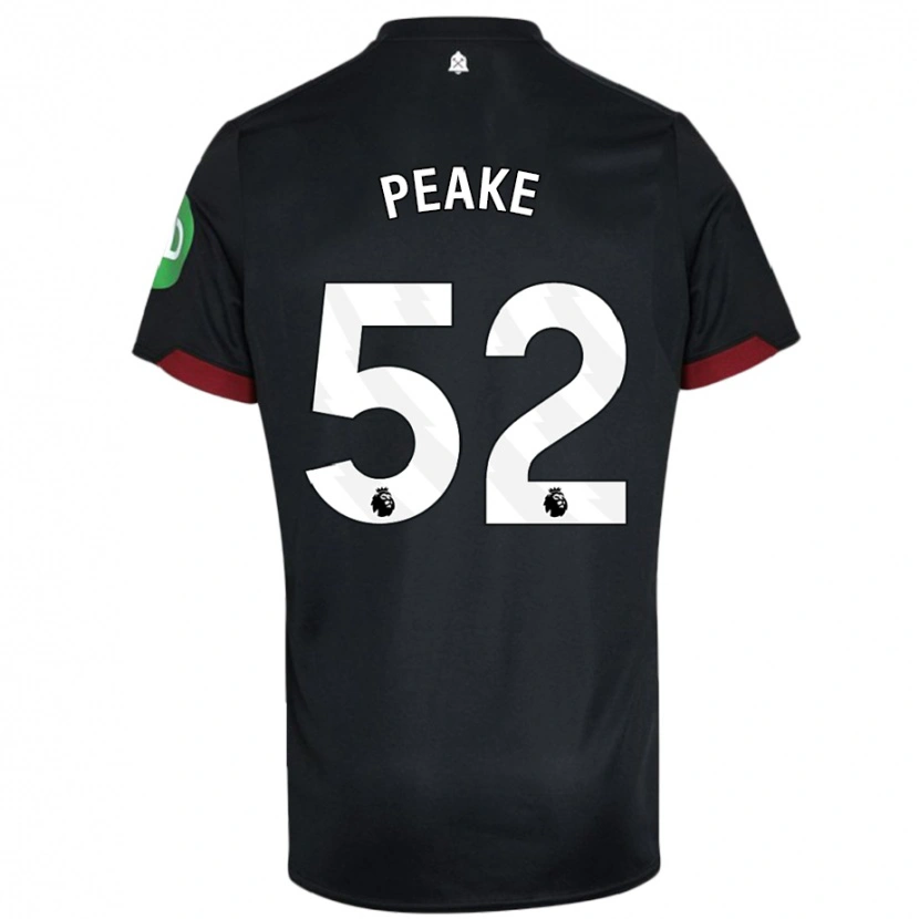 Danxen Femme Maillot Lennon Peake #52 Noir Blanc Tenues Extérieur 2024/25 T-Shirt