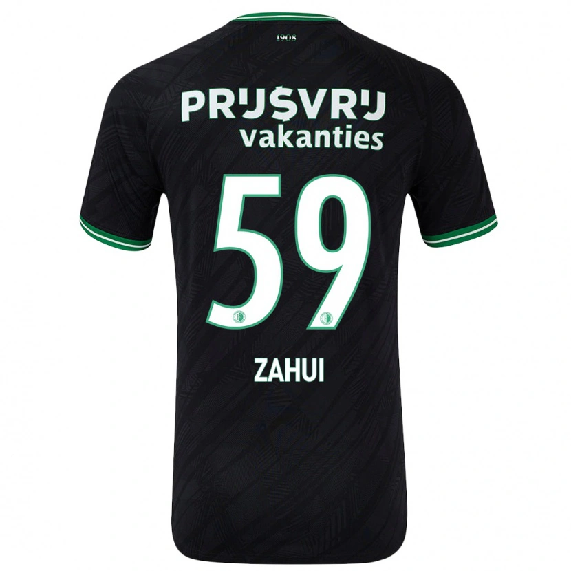 Danxen Femme Maillot Nesta Zahui #59 Noir Vert Tenues Extérieur 2024/25 T-Shirt