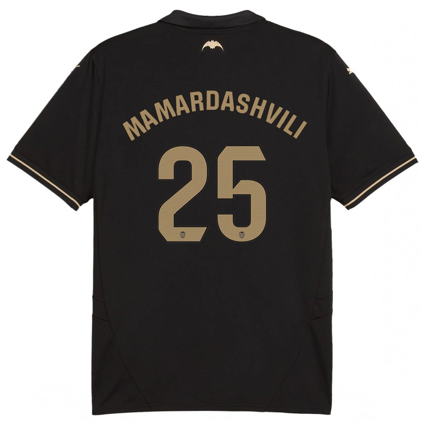 Danxen Femme Maillot Giorgi Mamardashvili #25 Noir Tenues Extérieur 2024/25 T-Shirt