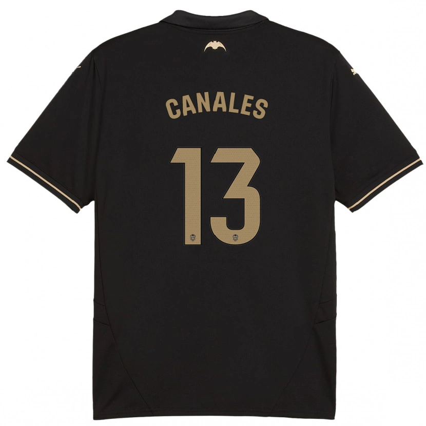 Danxen Femme Maillot Antonia Canales #13 Noir Tenues Extérieur 2024/25 T-Shirt