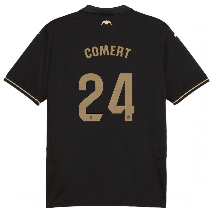Danxen Femme Maillot Eray Comert #24 Noir Tenues Extérieur 2024/25 T-Shirt