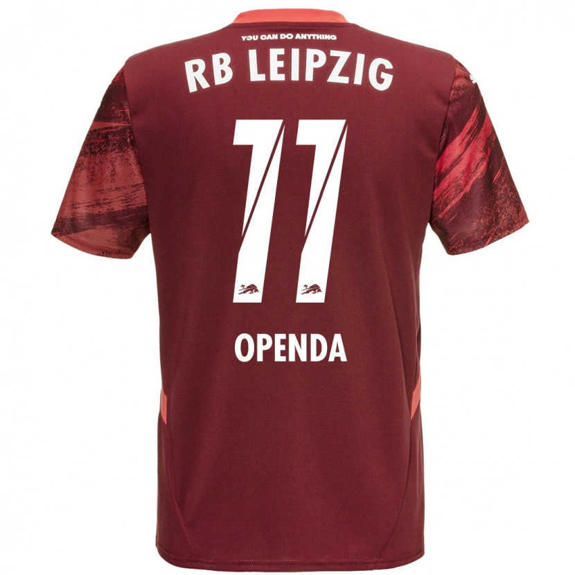Danxen Femme Maillot Loïs Openda #11 Bordeaux Tenues Extérieur 2024/25 T-Shirt