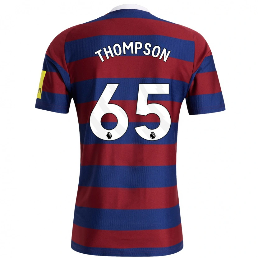 Danxen Femme Maillot Ciaran Thompson #65 Bordeaux Bleu Marine Tenues Extérieur 2024/25 T-Shirt