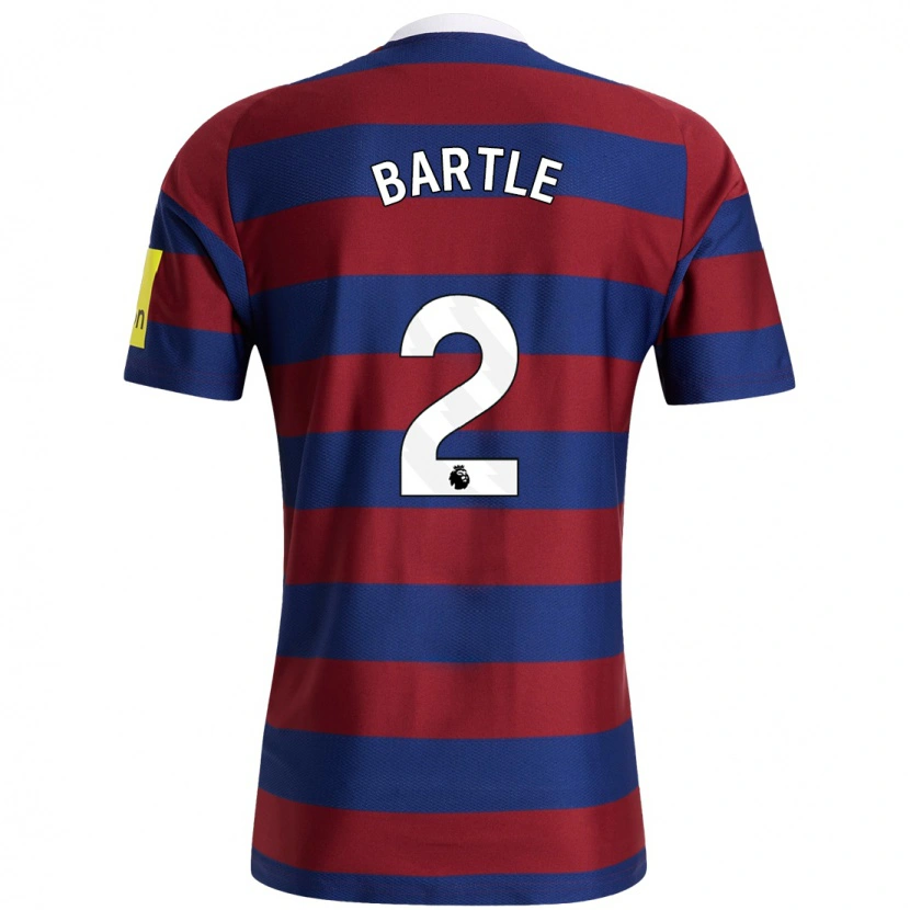 Danxen Femme Maillot Jodie Bartle #2 Bordeaux Bleu Marine Tenues Extérieur 2024/25 T-Shirt
