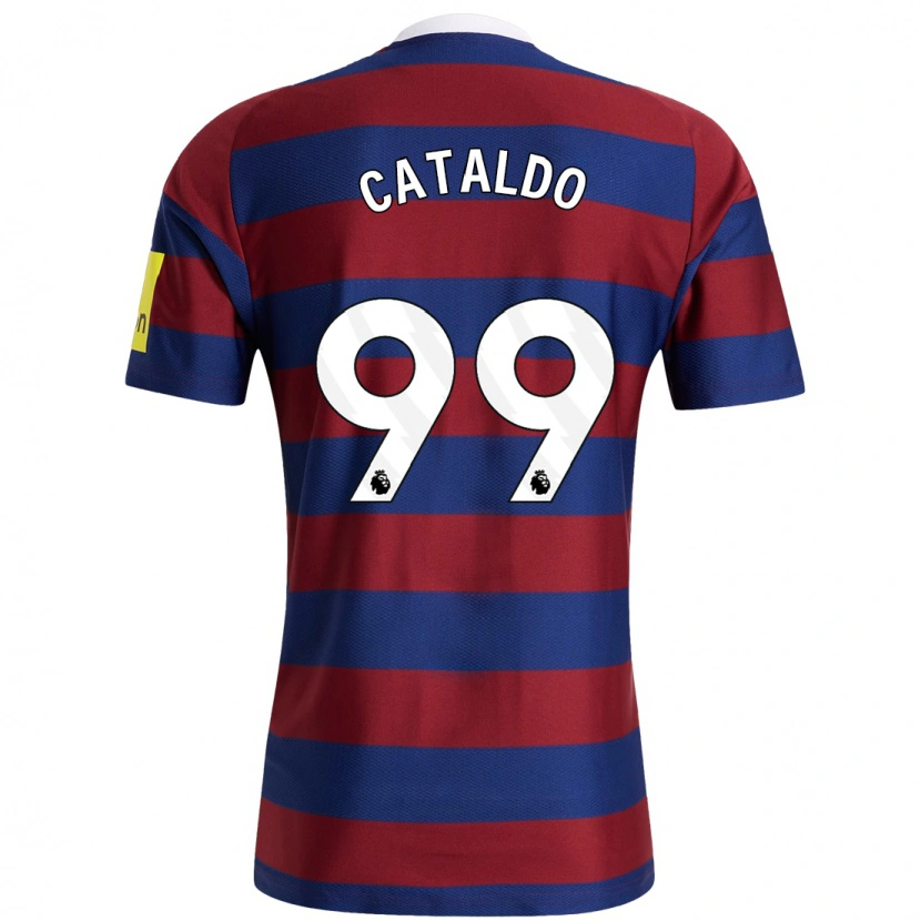 Danxen Femme Maillot Lia Cataldo #99 Bordeaux Bleu Marine Tenues Extérieur 2024/25 T-Shirt