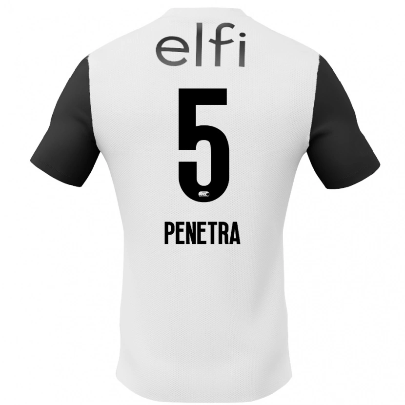 Danxen Femme Maillot Alexandre Penetra #5 Blanc Noir Tenues Extérieur 2024/25 T-Shirt