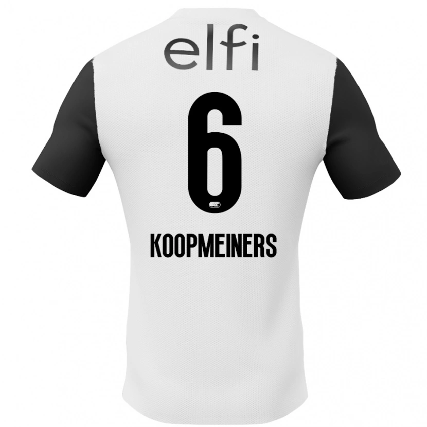 Danxen Femme Maillot Peer Koopmeiners #6 Blanc Noir Tenues Extérieur 2024/25 T-Shirt