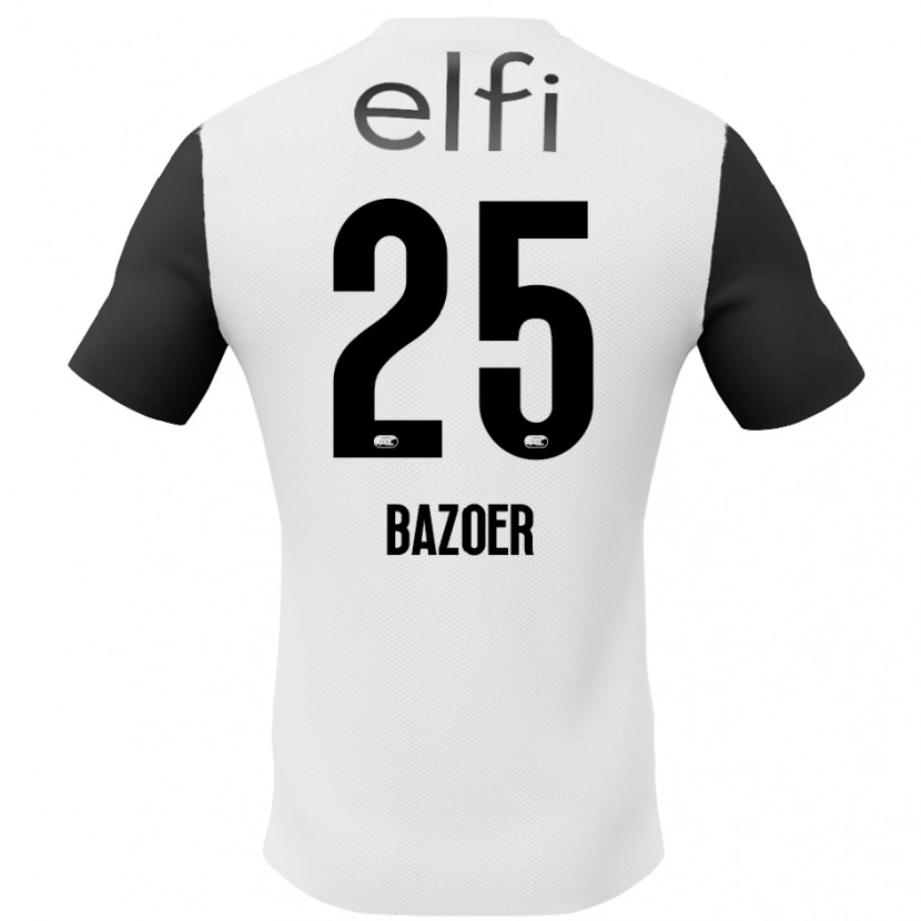 Danxen Femme Maillot Riechedly Bazoer #25 Blanc Noir Tenues Extérieur 2024/25 T-Shirt