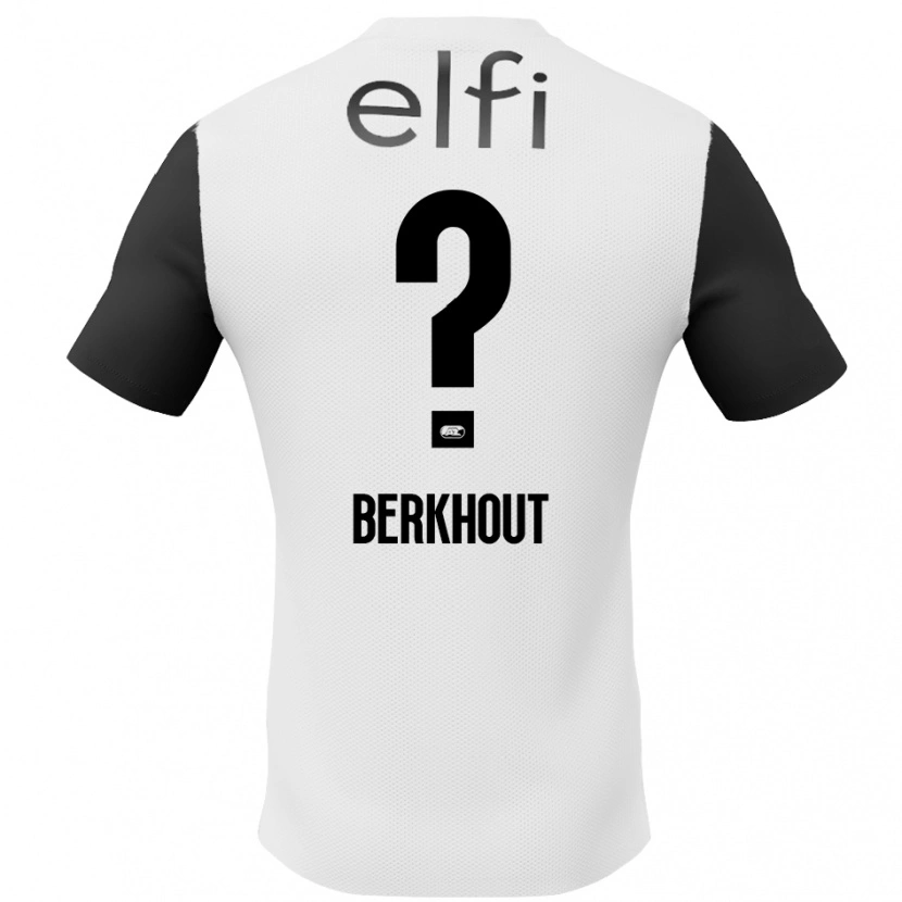 Danxen Femme Maillot Jorn Berkhout #0 Blanc Noir Tenues Extérieur 2024/25 T-Shirt