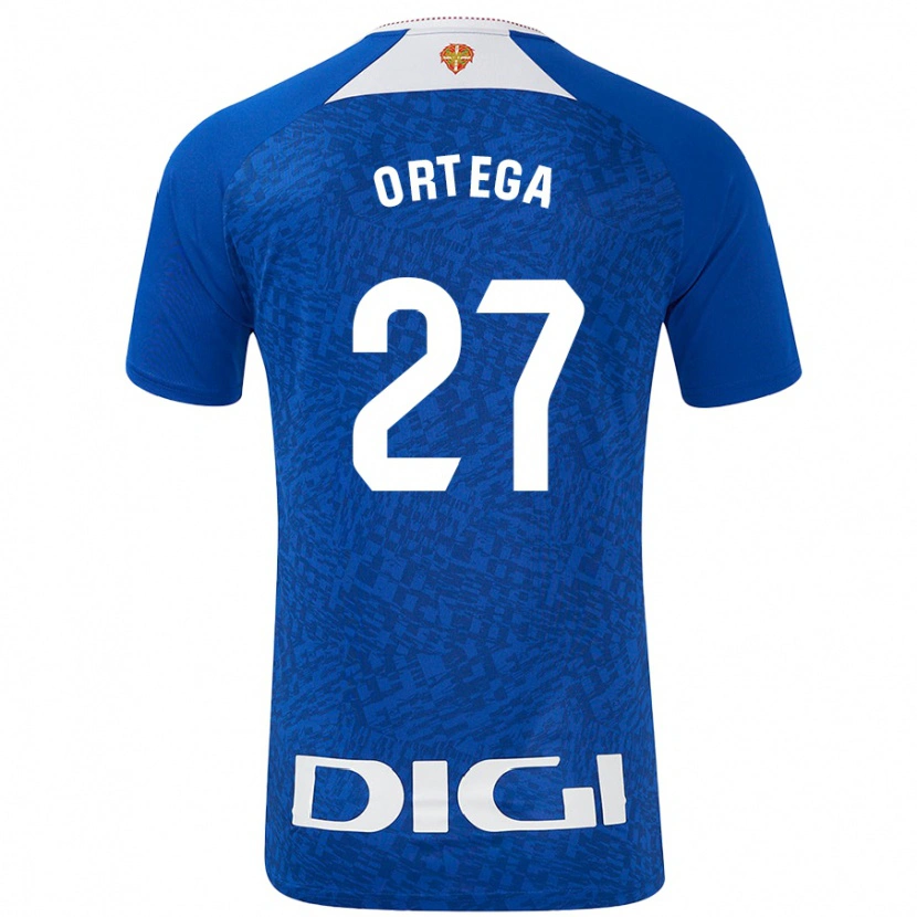 Danxen Femme Maillot Sara Ortega #27 Bleu Roi Tenues Extérieur 2024/25 T-Shirt