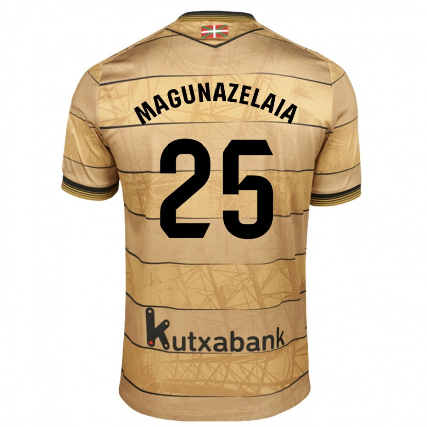 Danxen Femme Maillot Jon Magunazelaia #25 Marron Tenues Extérieur 2024/25 T-Shirt