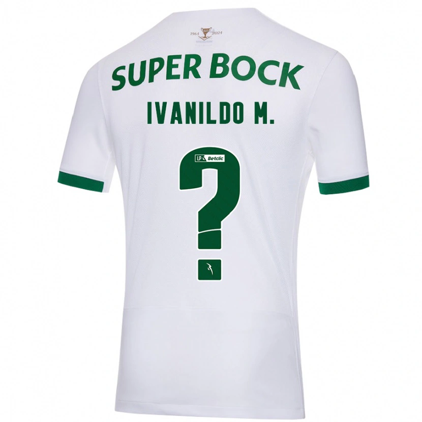 Danxen Femme Maillot Ivanildo Mendes #0 Blanc Vert Tenues Extérieur 2024/25 T-Shirt