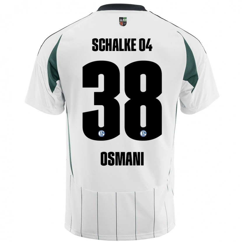 Danxen Femme Maillot Tristan Osmani #38 Blanc Vert Tenues Extérieur 2024/25 T-Shirt