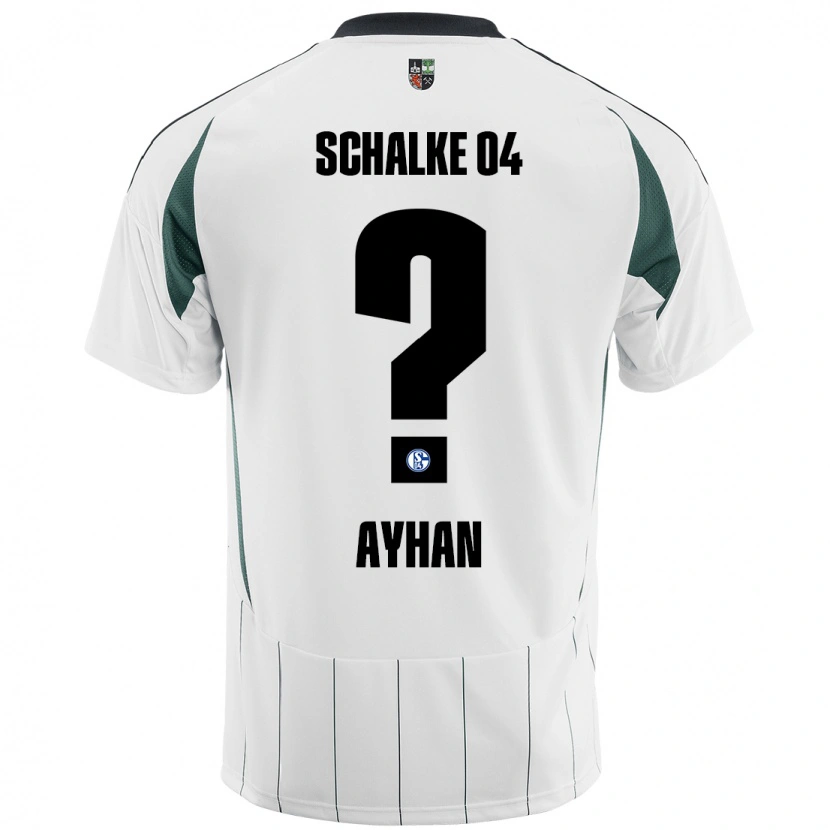 Danxen Femme Maillot Mertcan Ayhan #0 Blanc Vert Tenues Extérieur 2024/25 T-Shirt