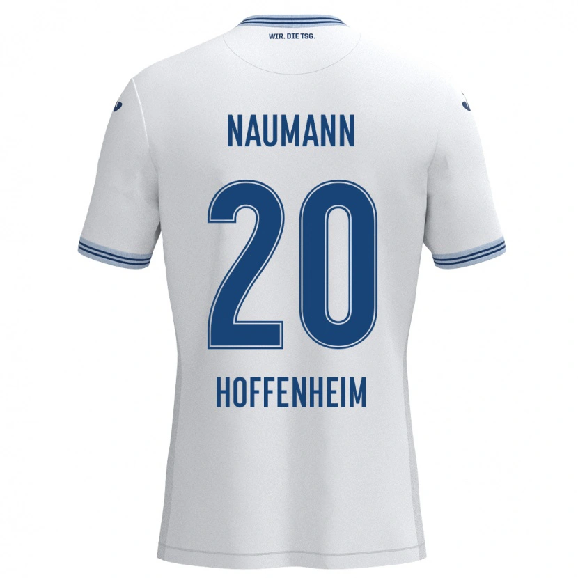 Danxen Femme Maillot Maxim Naumann #20 Blanc Bleu Tenues Extérieur 2024/25 T-Shirt