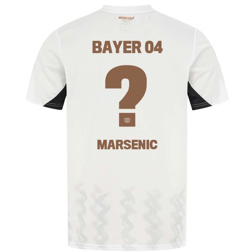 Danxen Femme Maillot Matija Marsenic #0 Blanc Noir Tenues Extérieur 2024/25 T-Shirt