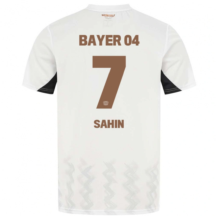 Danxen Femme Maillot Batuhan Sahin #7 Blanc Noir Tenues Extérieur 2024/25 T-Shirt