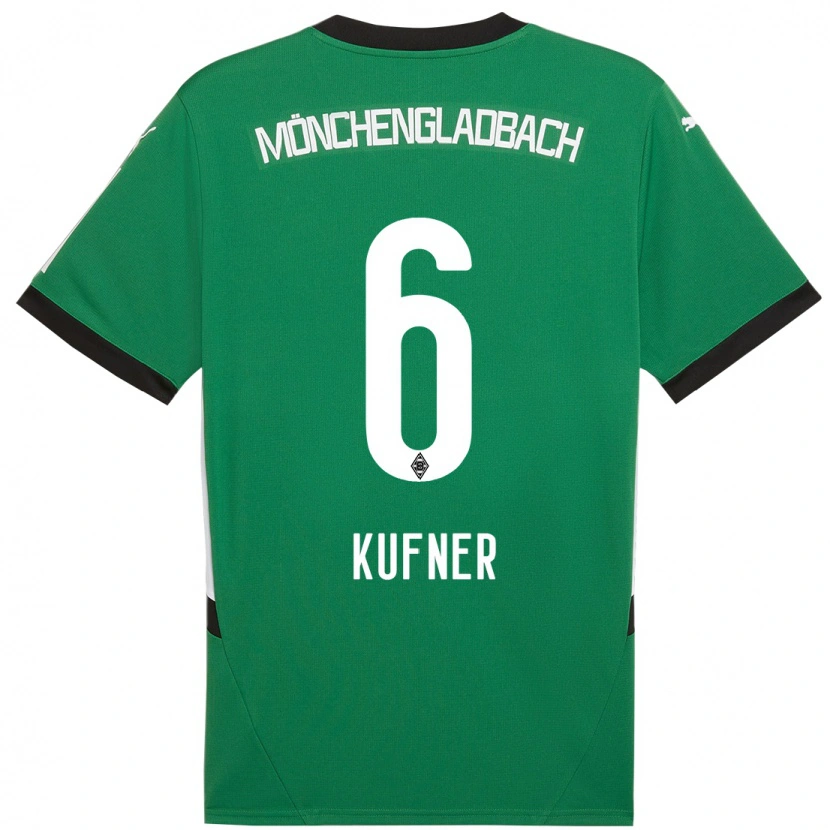 Danxen Femme Maillot Anne-Catherine Kufner #6 Vert Blanc Tenues Extérieur 2024/25 T-Shirt