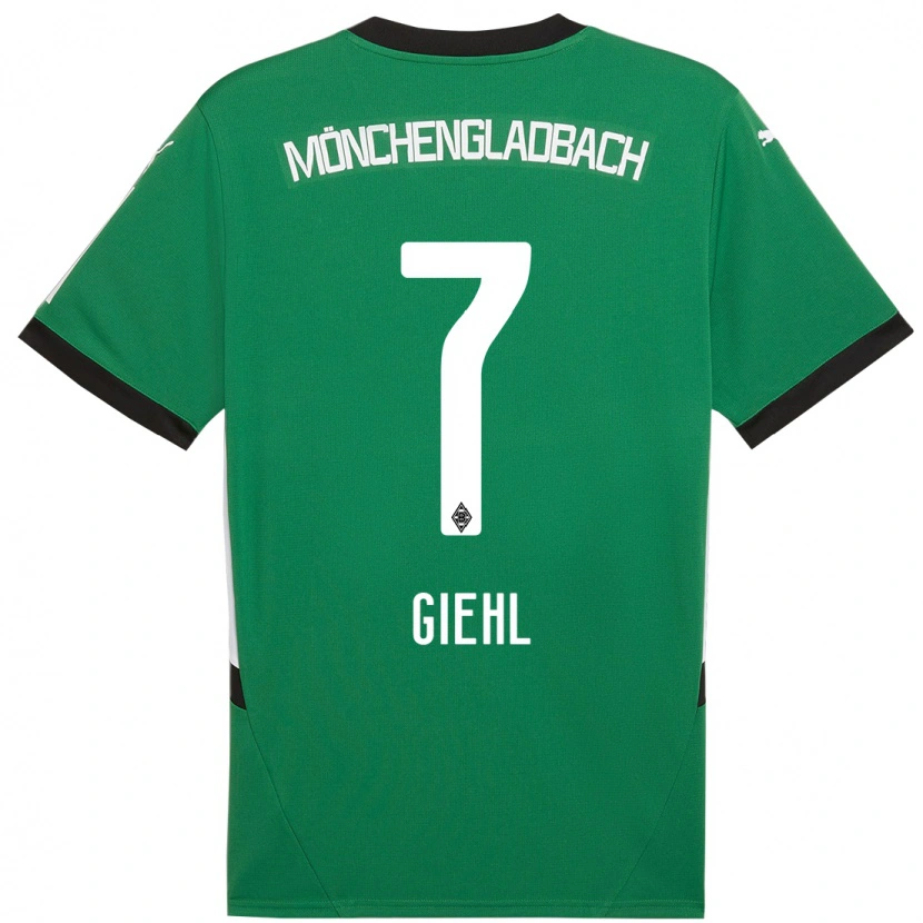 Danxen Femme Maillot Madita Giehl #7 Vert Blanc Tenues Extérieur 2024/25 T-Shirt