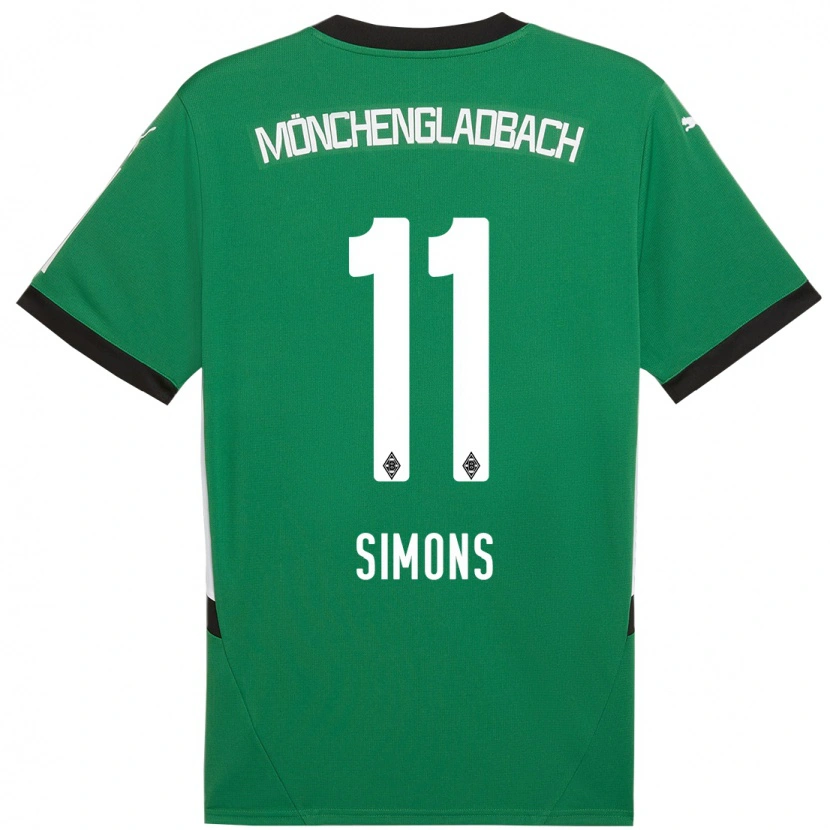 Danxen Femme Maillot Kelly Simons #11 Vert Blanc Tenues Extérieur 2024/25 T-Shirt