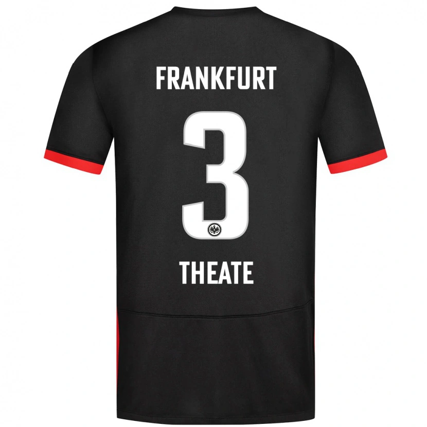 Danxen Femme Maillot Arthur Theate #3 Noir Tenues Extérieur 2024/25 T-Shirt