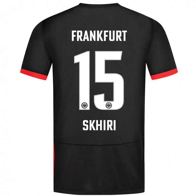 Danxen Femme Maillot Ellyes Skhiri #15 Noir Tenues Extérieur 2024/25 T-Shirt