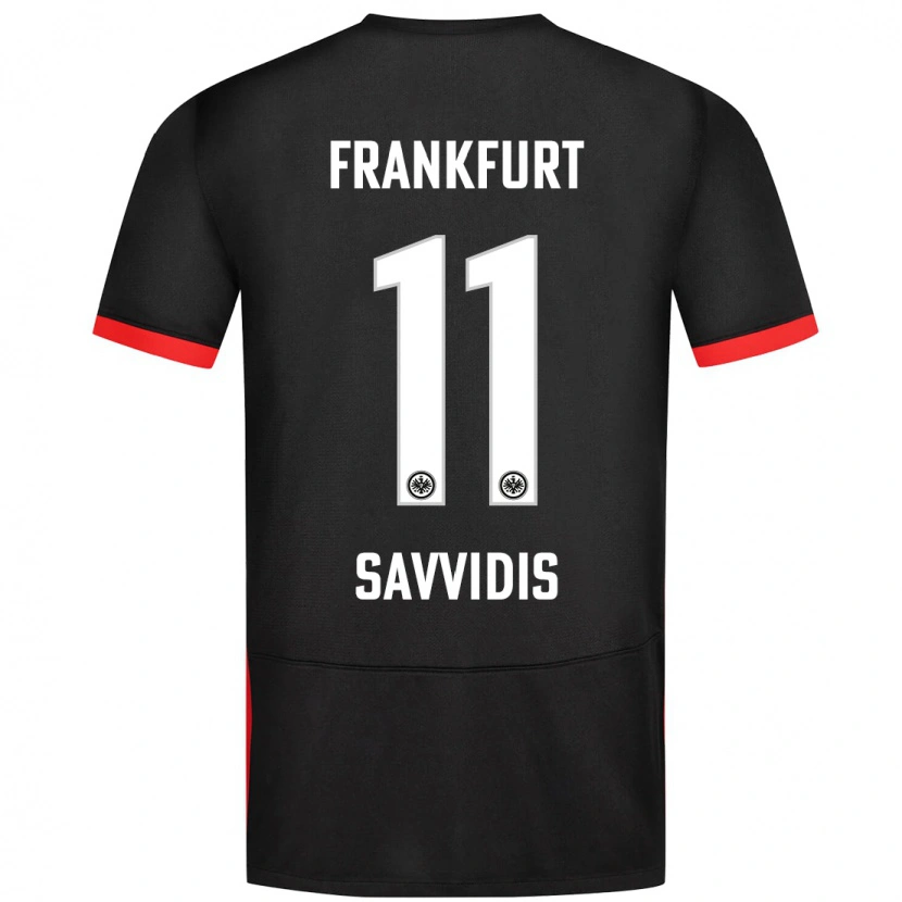Danxen Femme Maillot Rafail Savvidis #11 Noir Tenues Extérieur 2024/25 T-Shirt