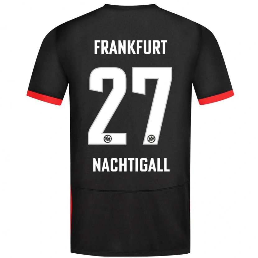 Danxen Femme Maillot Sophie Nachtigall #27 Noir Tenues Extérieur 2024/25 T-Shirt
