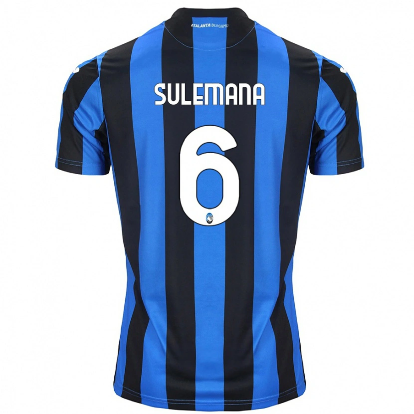 Danxen Enfant Maillot Ibrahim Sulemana #6 Bleu Noir Tenues Domicile 2024/25 T-Shirt