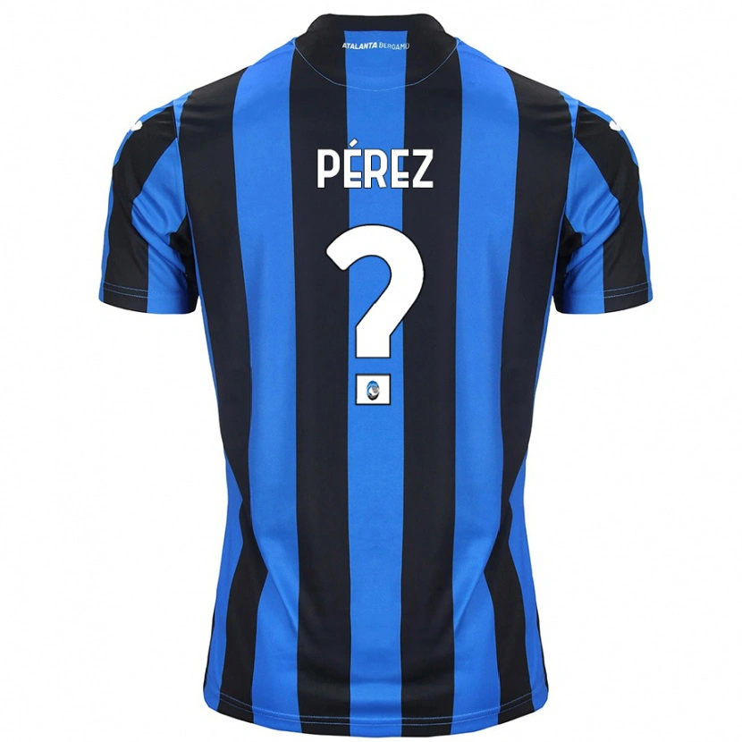 Danxen Enfant Maillot David Pérez #0 Bleu Noir Tenues Domicile 2024/25 T-Shirt