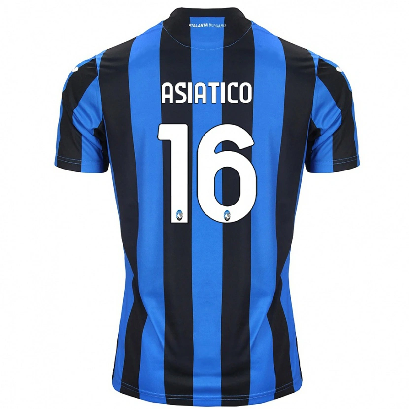 Danxen Enfant Maillot Pietro Asiatico #16 Bleu Noir Tenues Domicile 2024/25 T-Shirt
