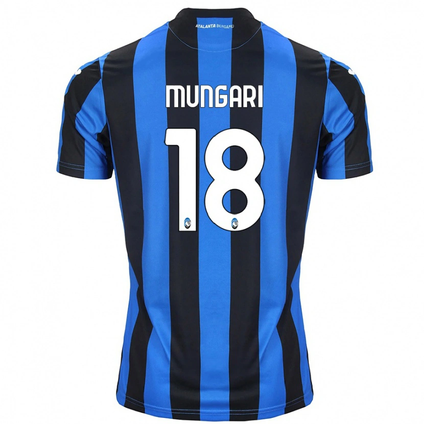 Danxen Enfant Maillot Giuseppe Mungari #18 Bleu Noir Tenues Domicile 2024/25 T-Shirt