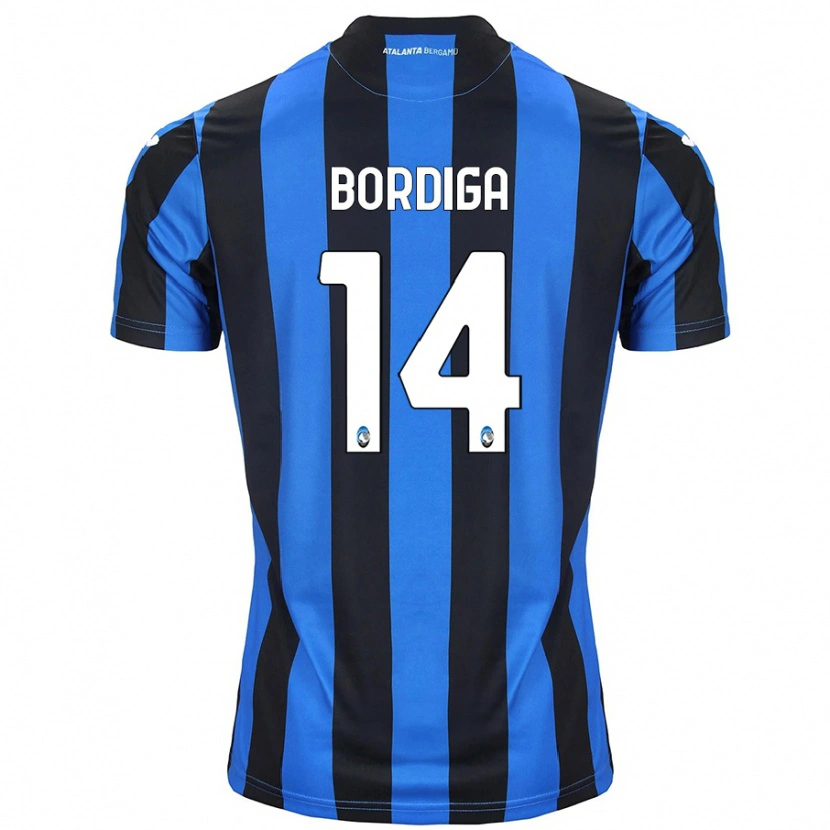Danxen Enfant Maillot Michele Bordiga #14 Bleu Noir Tenues Domicile 2024/25 T-Shirt