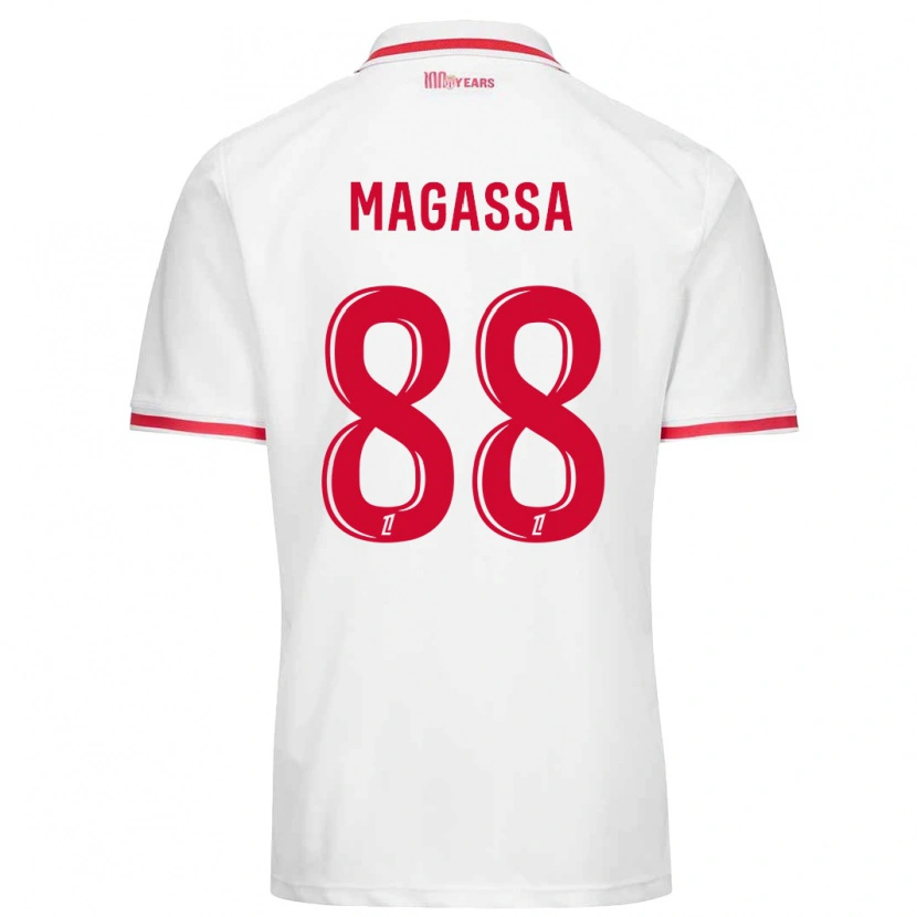 Danxen Enfant Maillot Soungoutou Magassa #88 Blanc Rouge Tenues Domicile 2024/25 T-Shirt