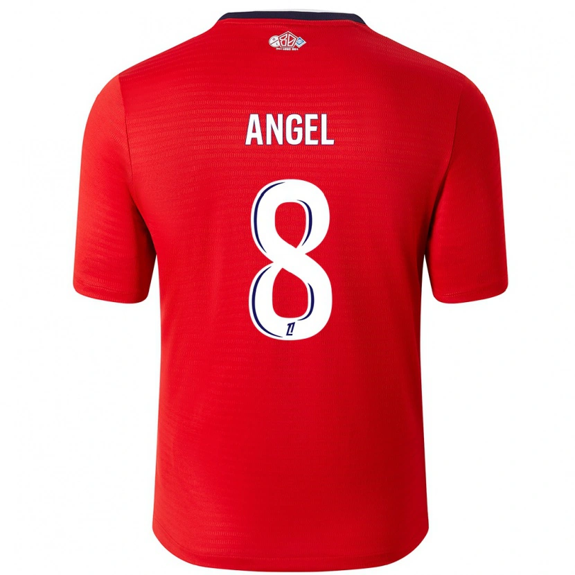 Danxen Enfant Maillot Angel Gomes #8 Rouge Blanc Tenues Domicile 2024/25 T-Shirt