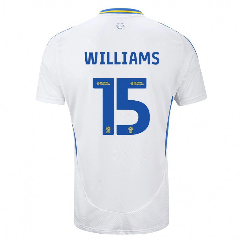Danxen Enfant Maillot Paige Williams #15 Blanc Bleu Tenues Domicile 2024/25 T-Shirt